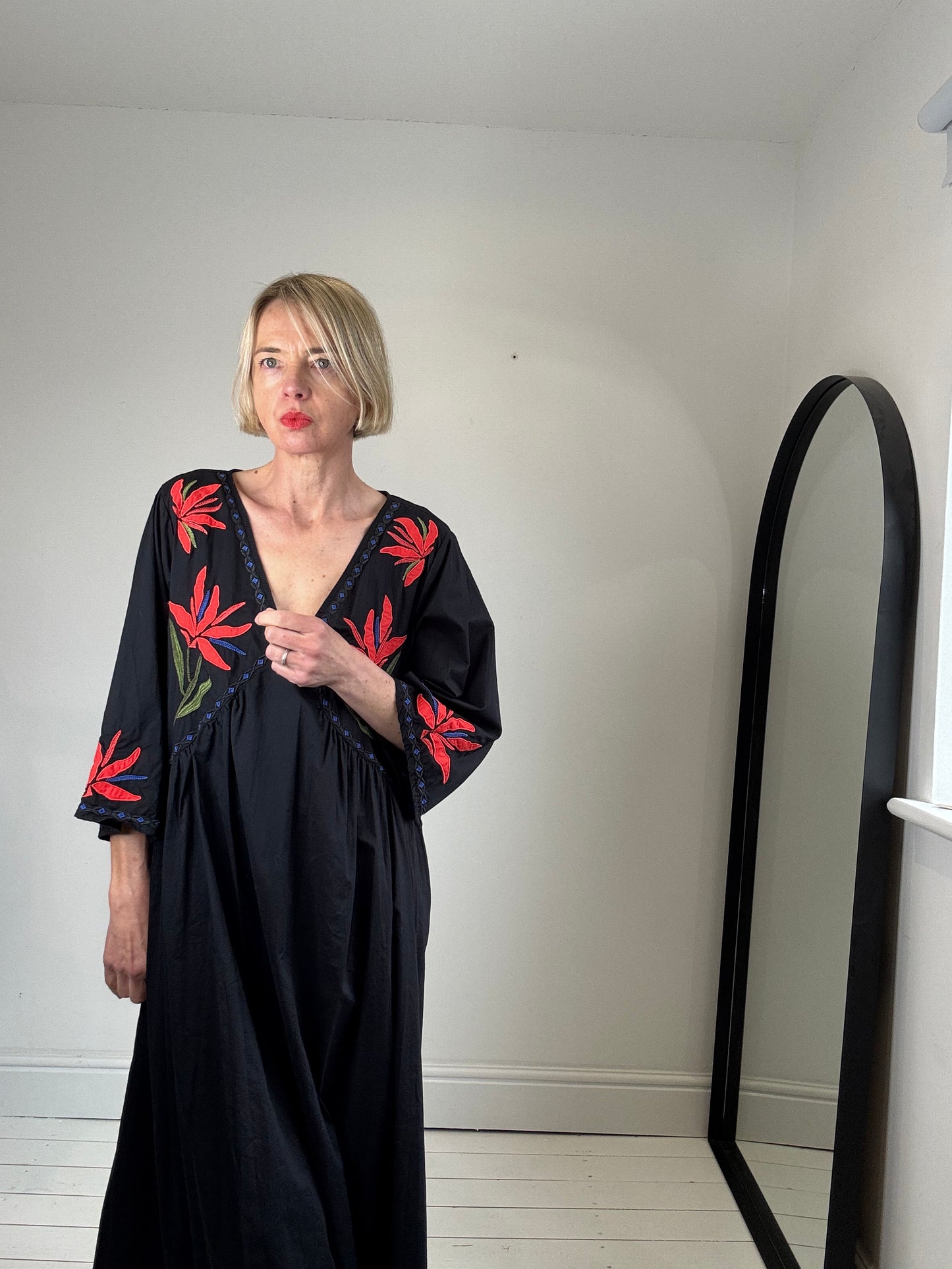 Embroidered beach dress