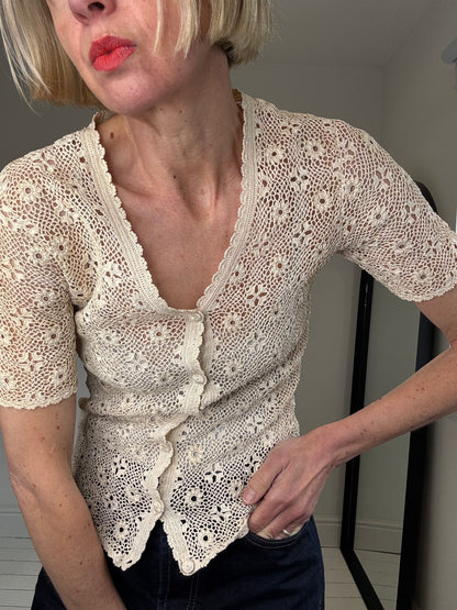 VINTAGE crochet top