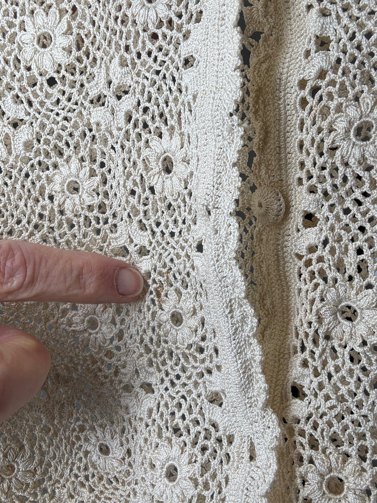 VINTAGE crochet top