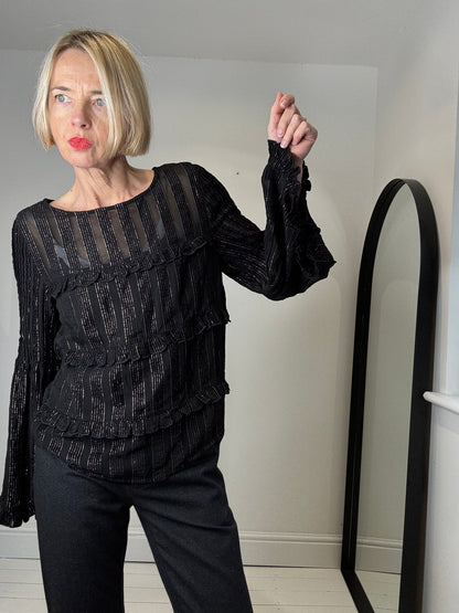 HUSH Flute sleeve top