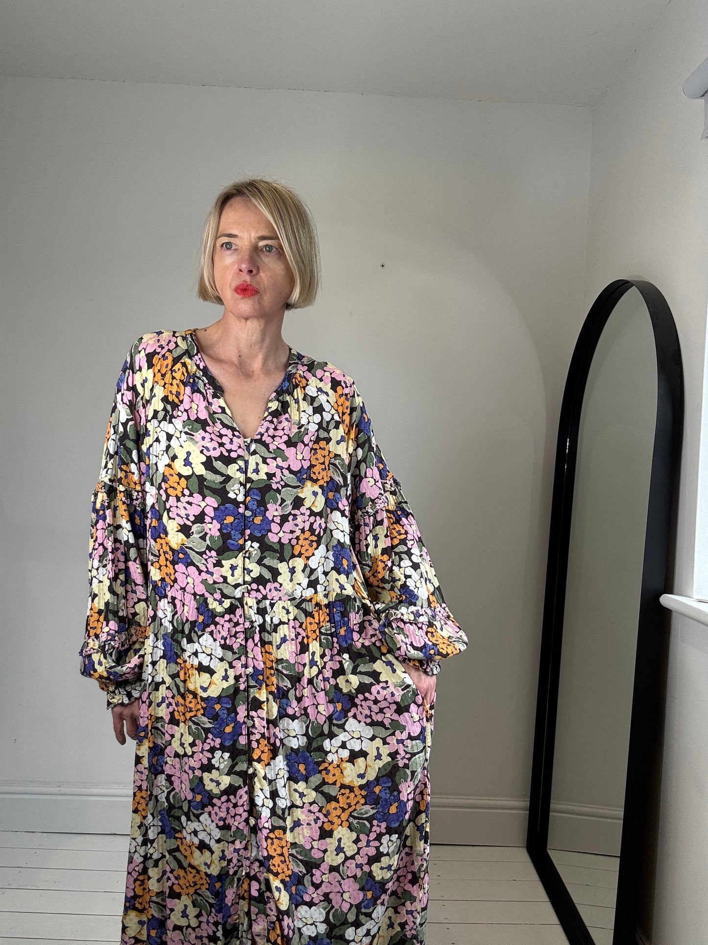 Printed midi dress