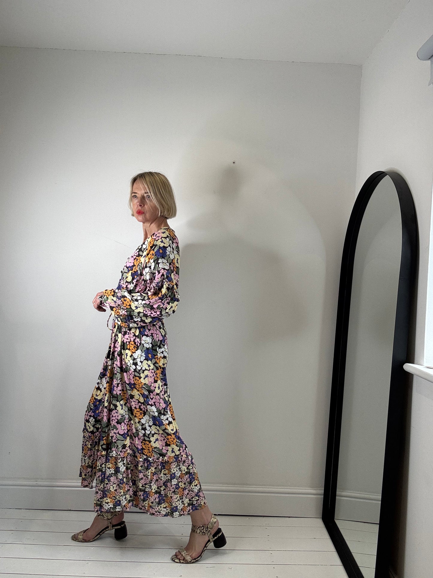 Printed midi dress