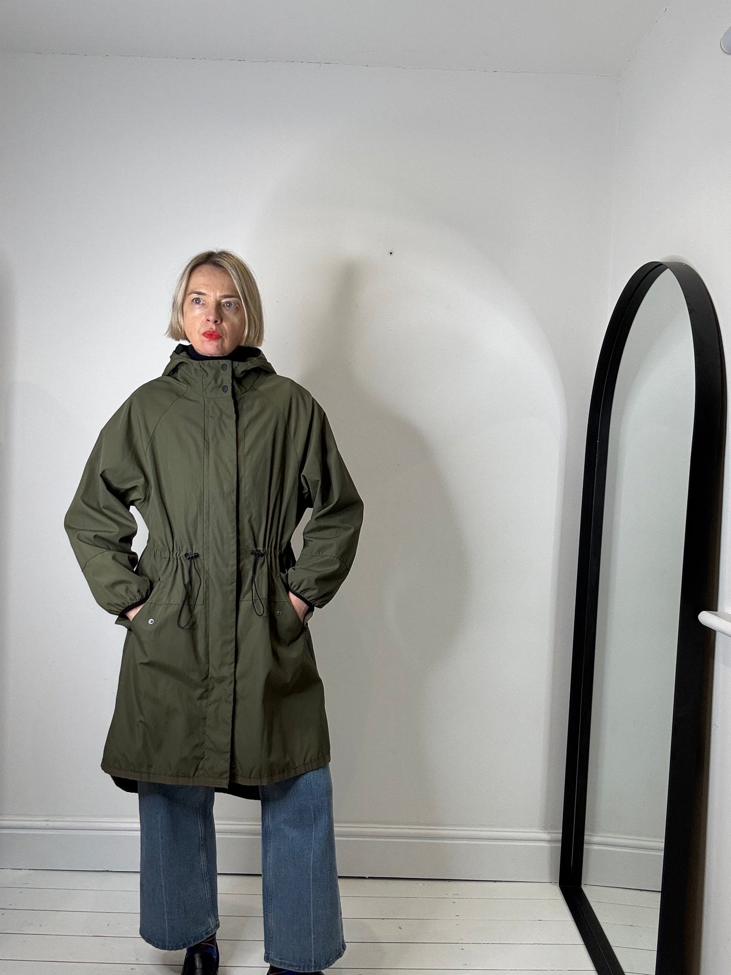 khaki parker in john lewis women's rain coat preloved