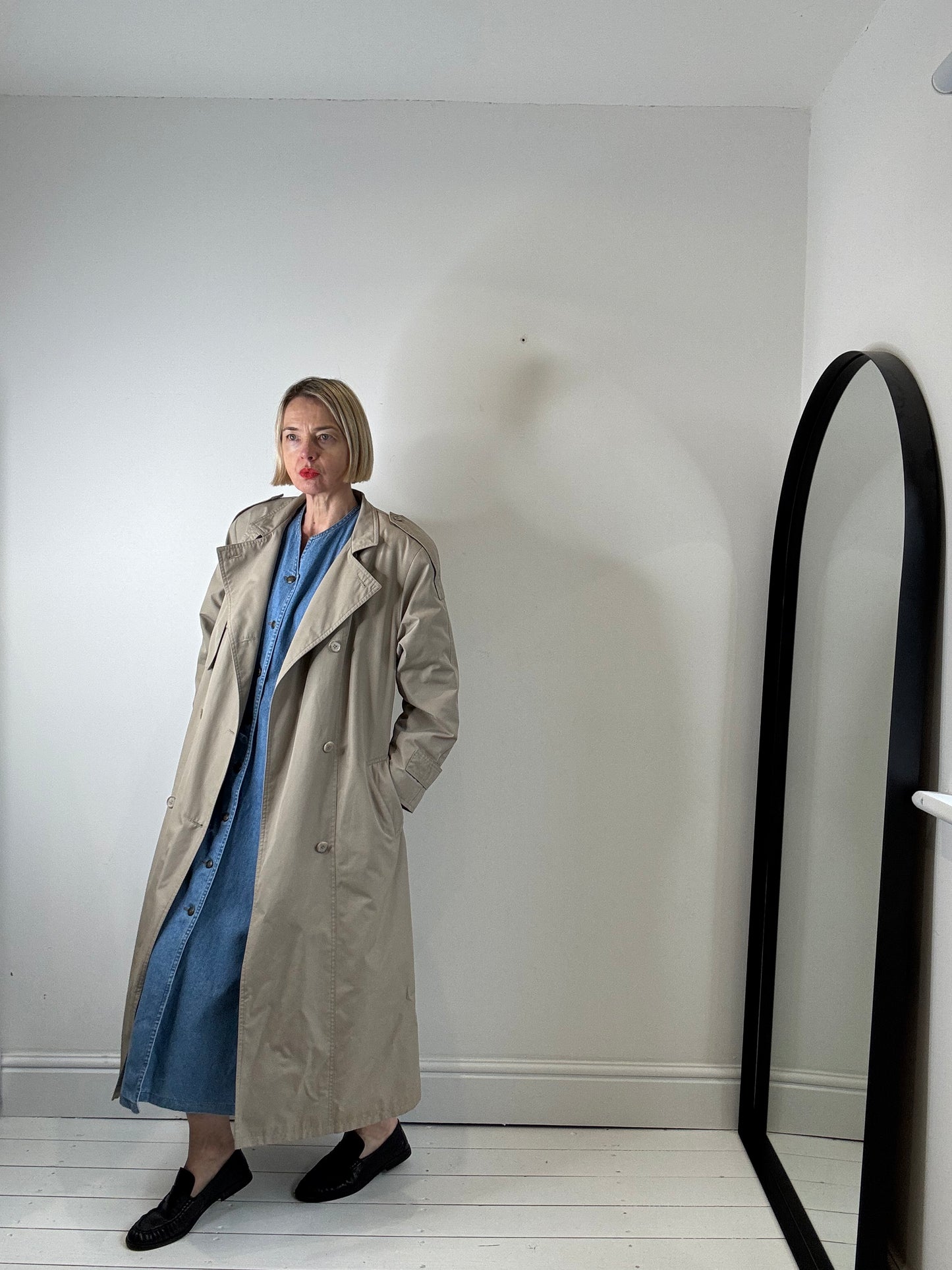 VINTAGE double breasted trench coat