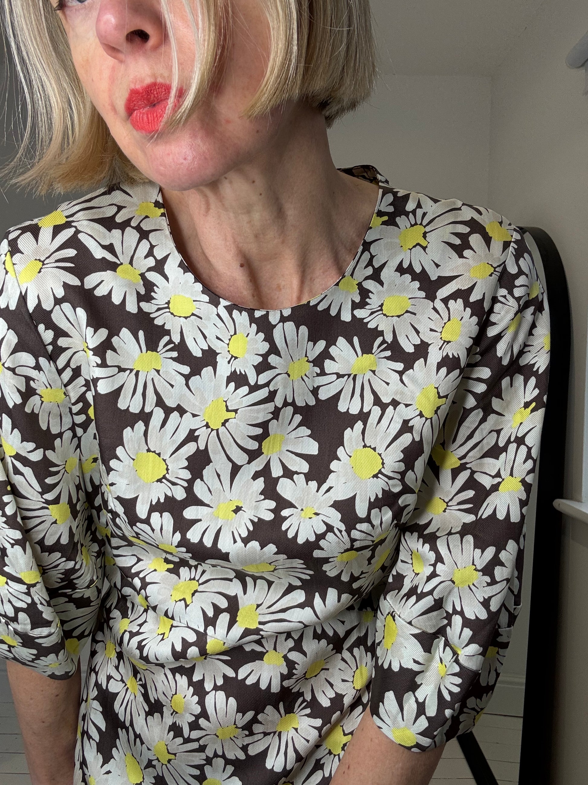 toast lyocell twill daisy print long dress new with tags women's preloved
