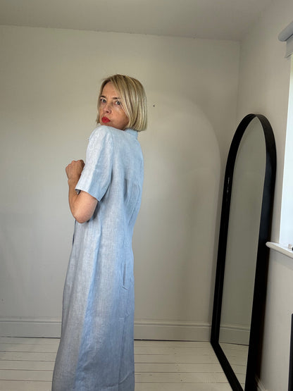 VINTAGE linen shirt dress