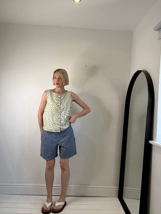 VINTAGE Liz Claiborne leopard top
