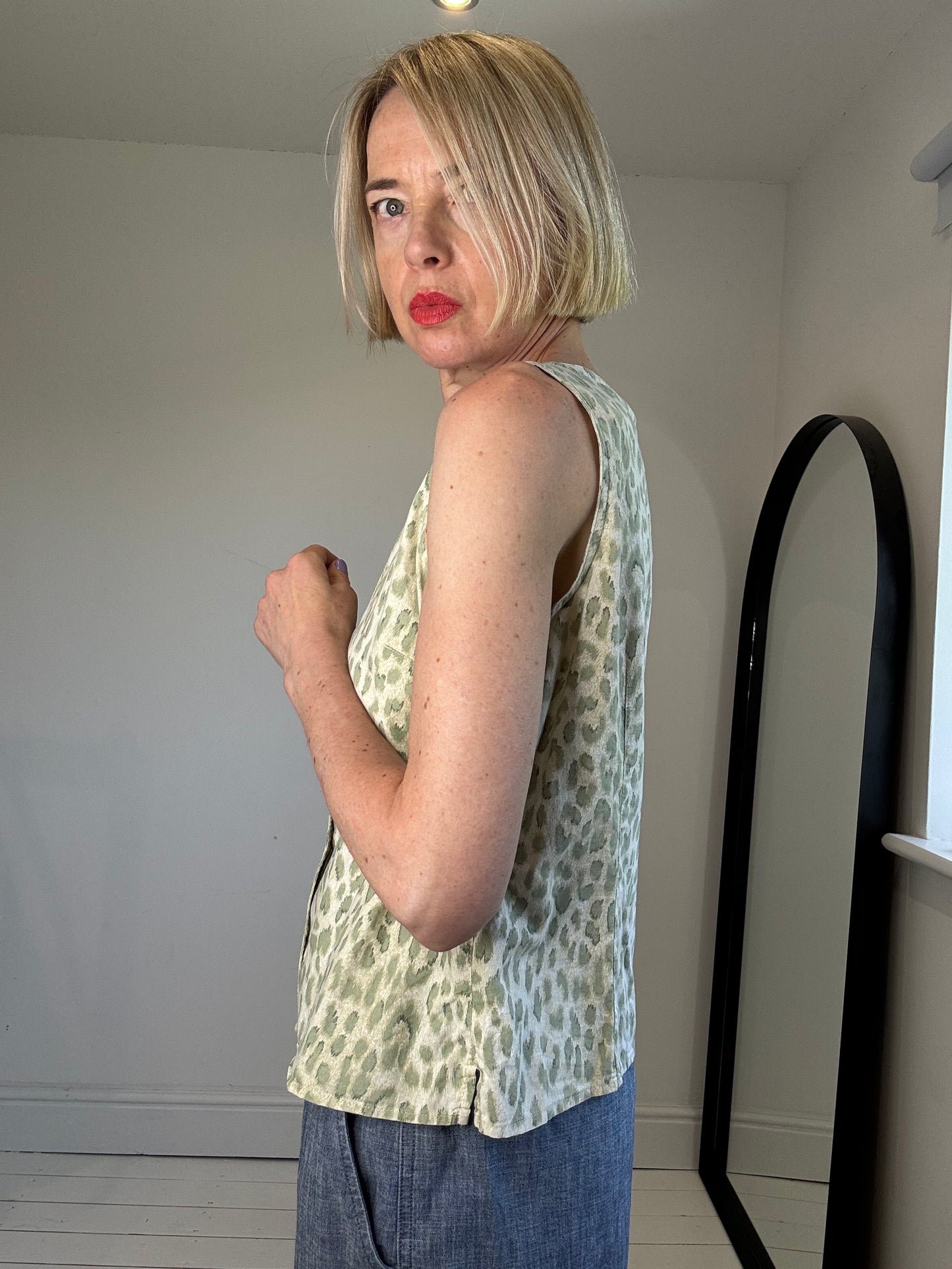VINTAGE Liz Claiborne leopard top