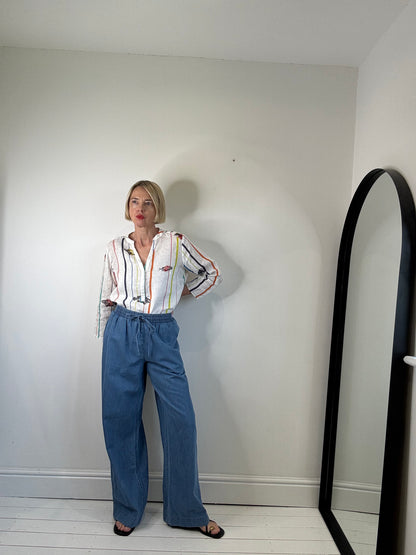 GHOST denim drawstring trousers