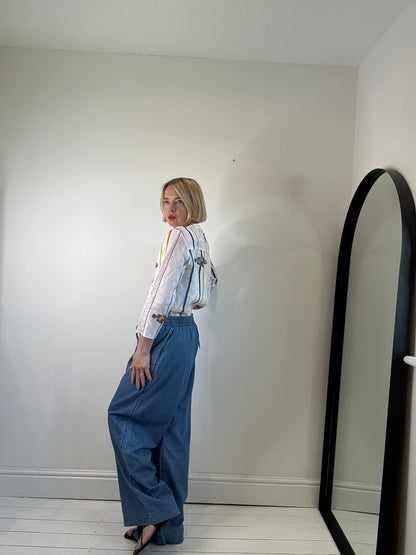 GHOST denim drawstring trousers