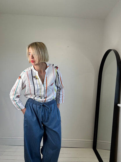 GHOST denim drawstring trousers