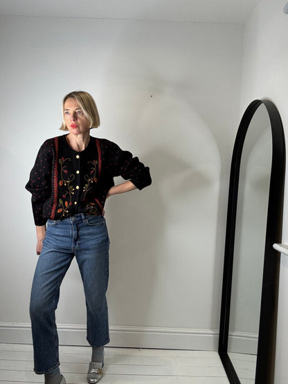 Embroidered cardigan