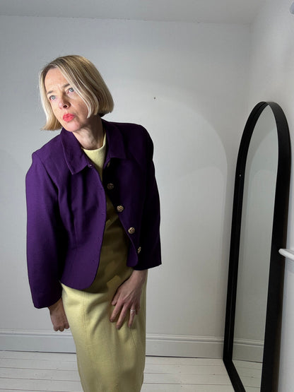 VINTAGE wool crepe jacket