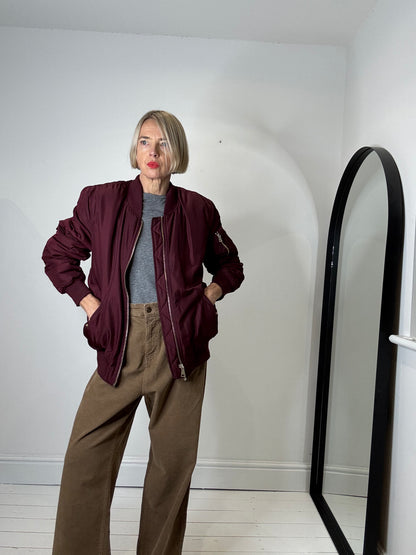 Wide leg corduroy trousers