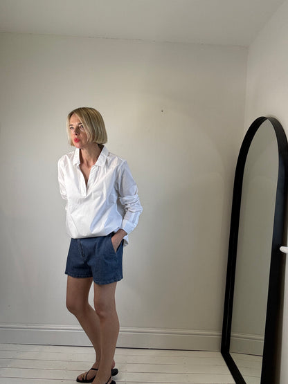 Half placket over shirt