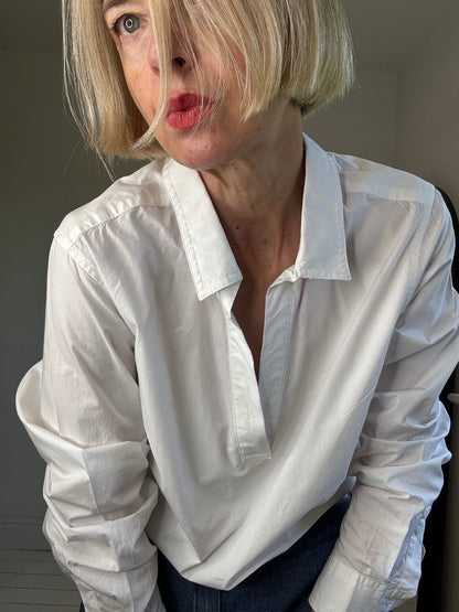 Half placket over shirt