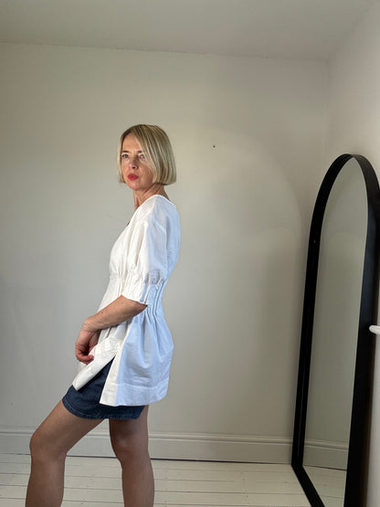 COS pleated waist top