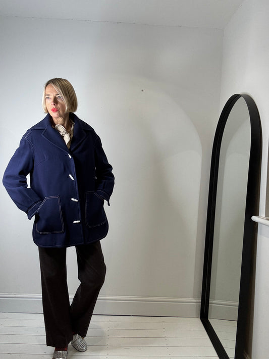 VINTAGE ALEXON contrast stitch coat