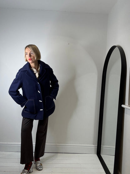 VINTAGE ALEXON contrast stitch coat
