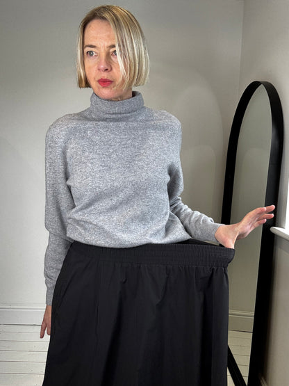 Cotton midi skirt