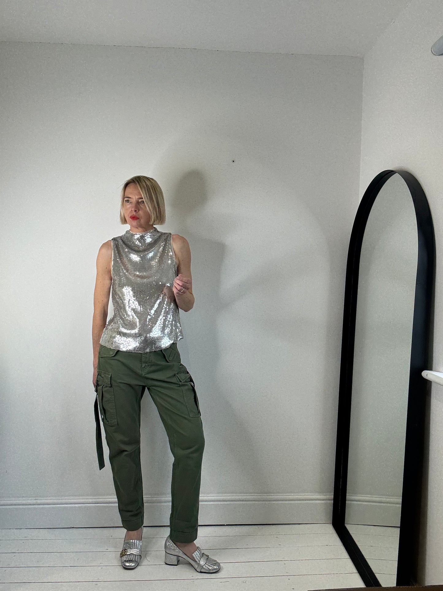 Sequin sleeveless top