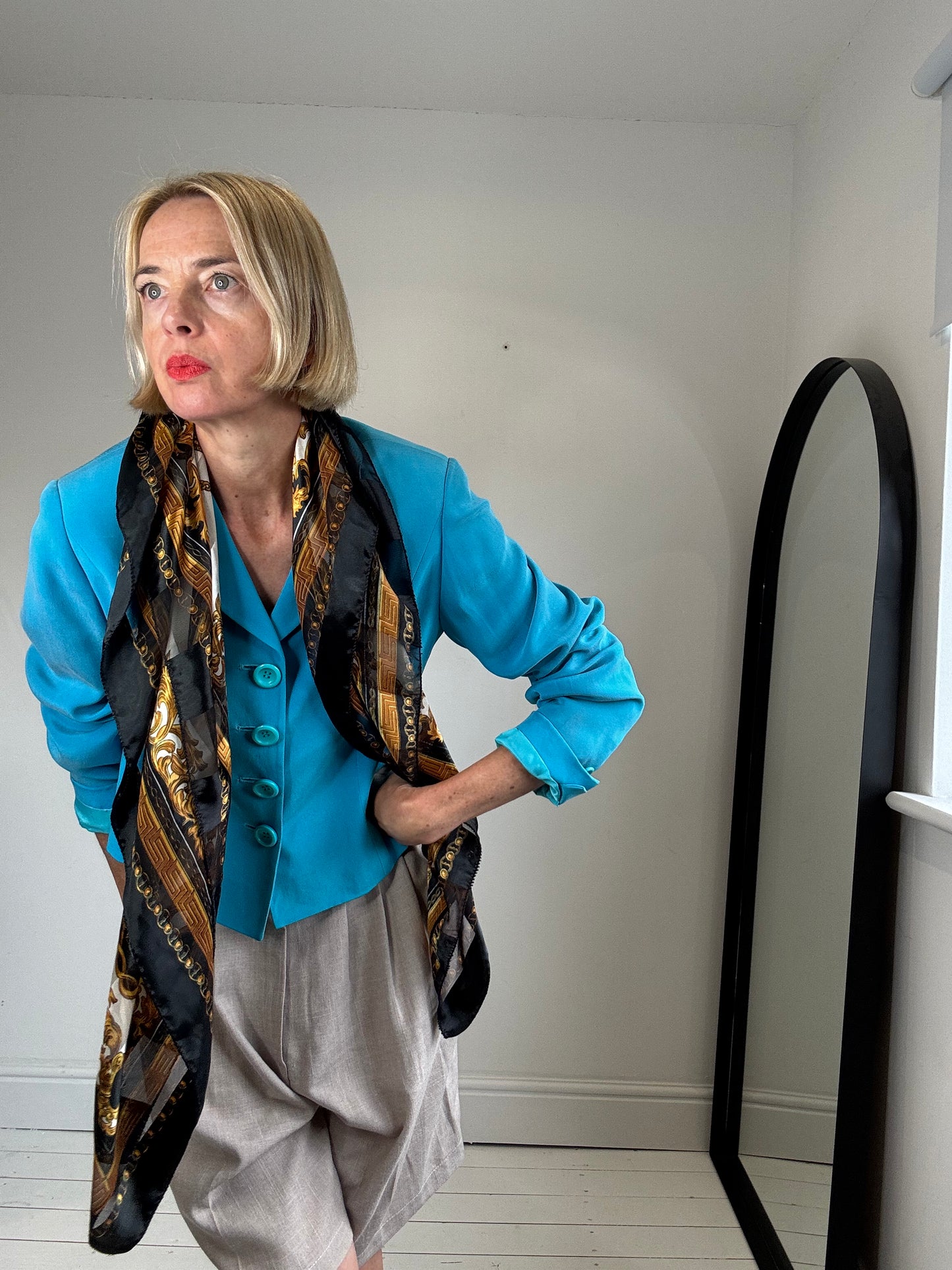 VINTAGE silk boxy jacket