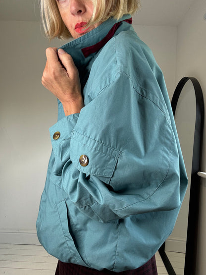 VINTAGE windbreaker two tone jacket