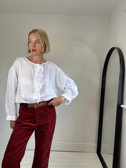 Frill front blouse