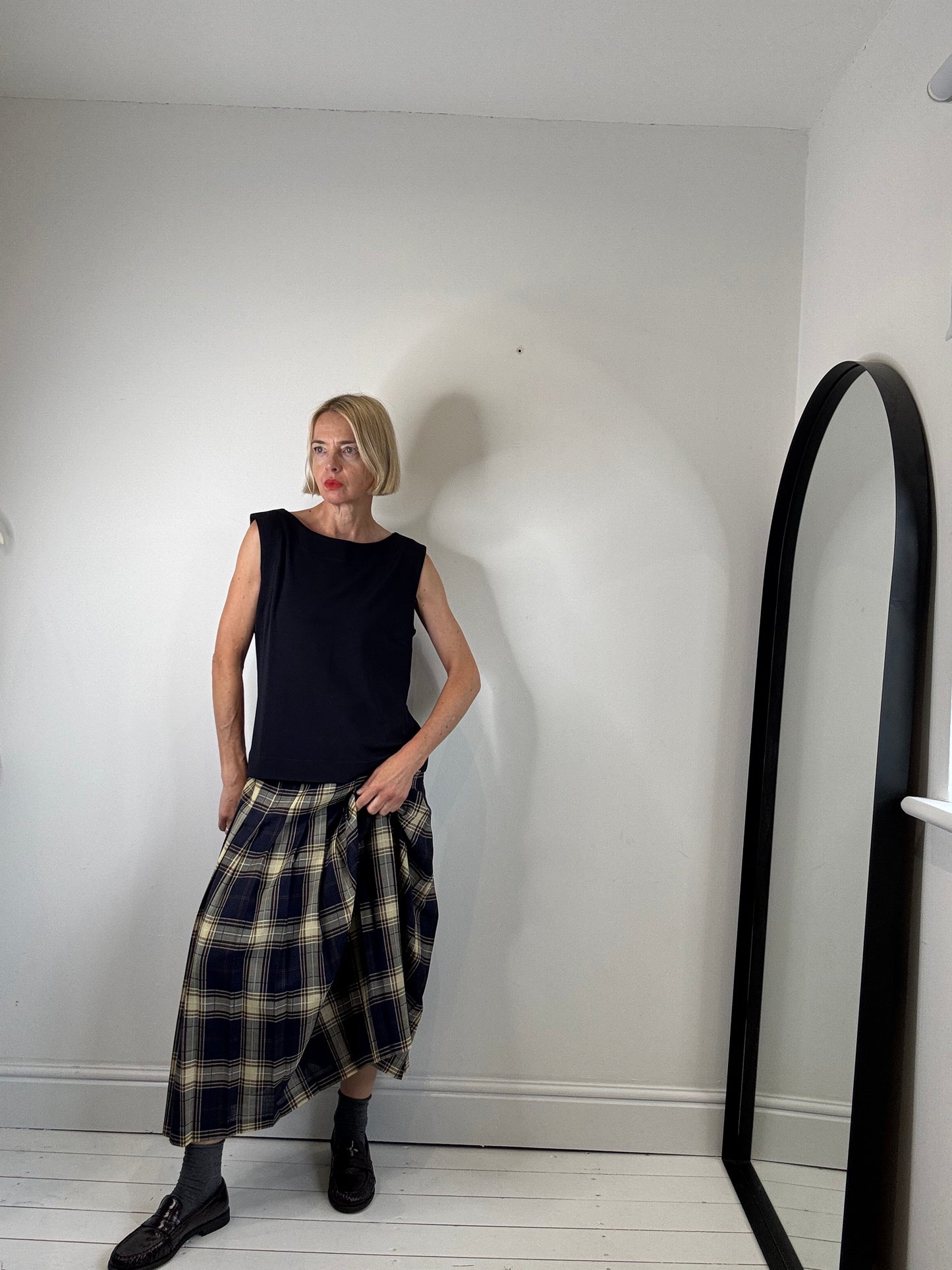 VINTAGE check skirt