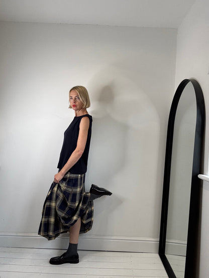 VINTAGE check skirt