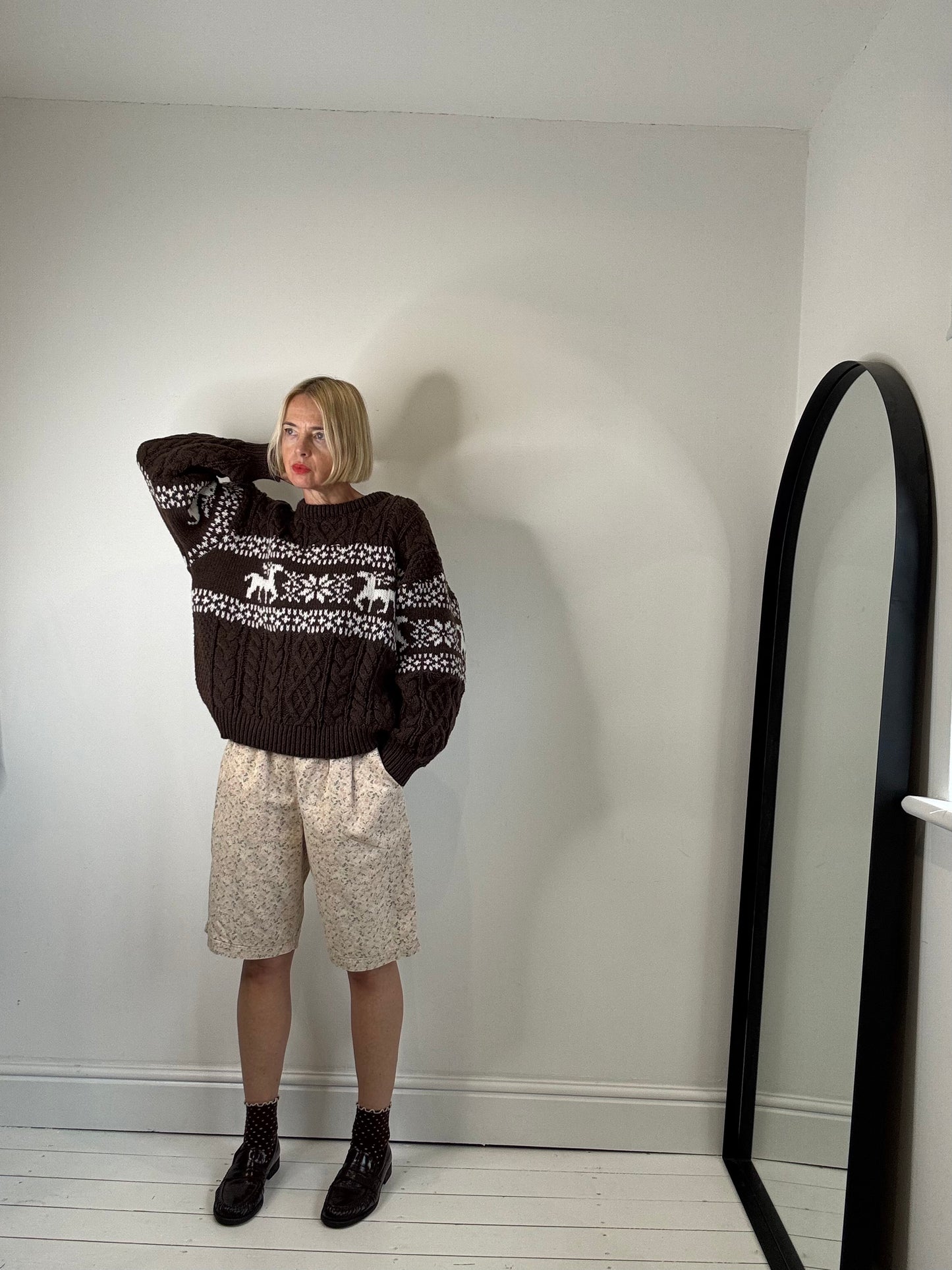 Ditsy knee shorts
