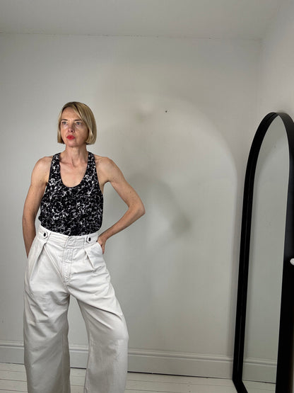 00’s ALEXANDER WANG muscle back woven silk vest