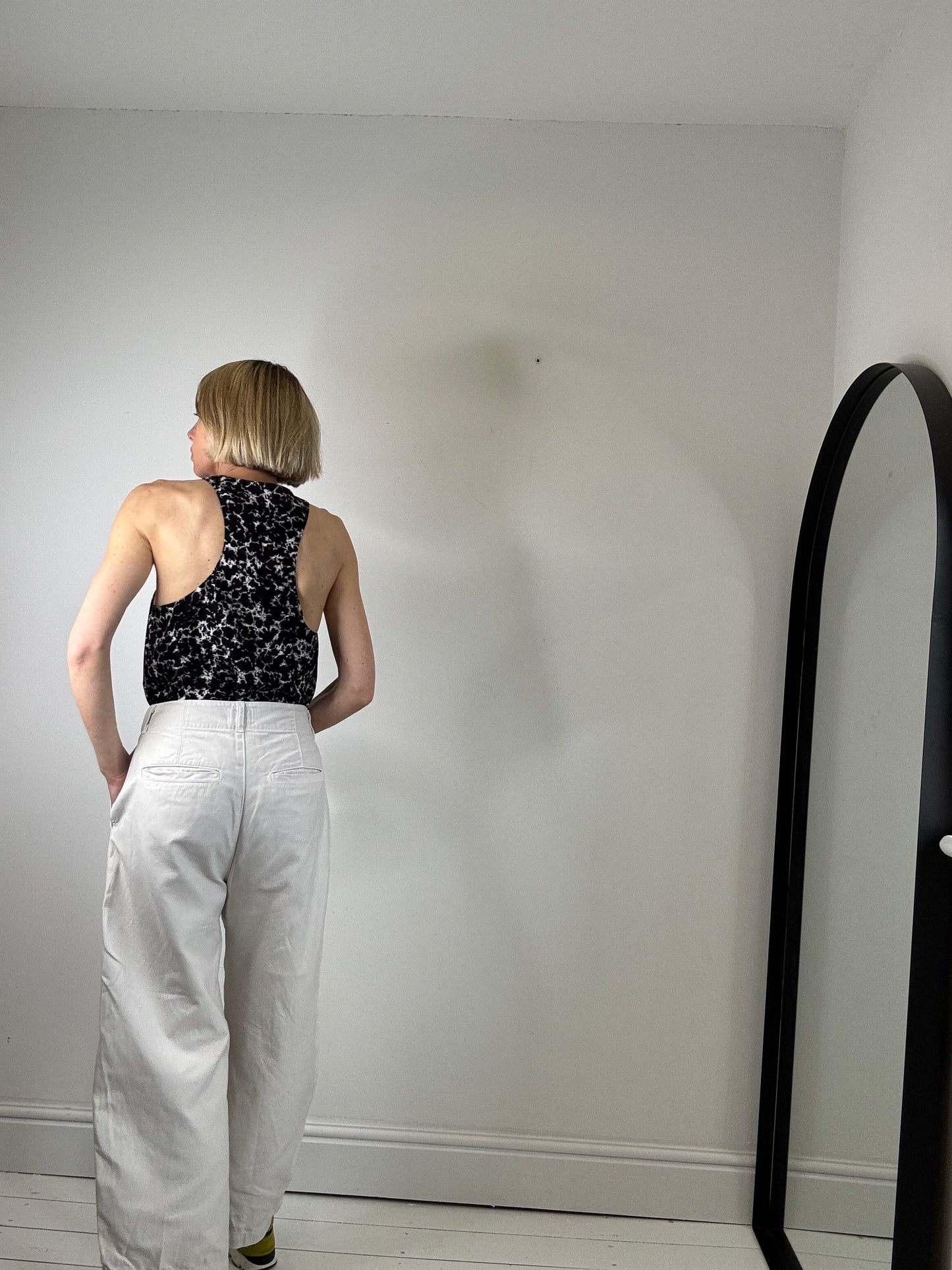 00’s ALEXANDER WANG muscle back woven silk vest