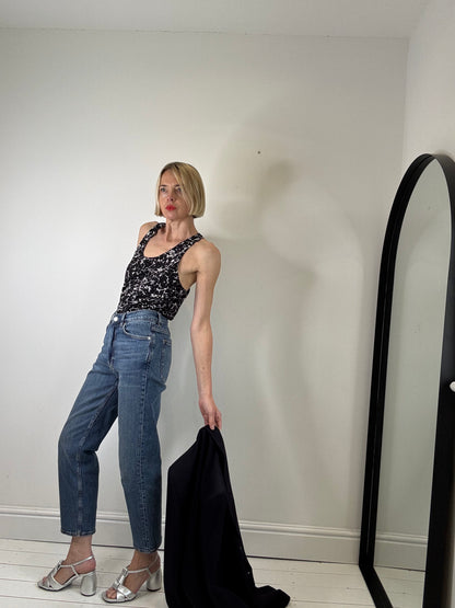 00’s ALEXANDER WANG muscle back woven silk vest