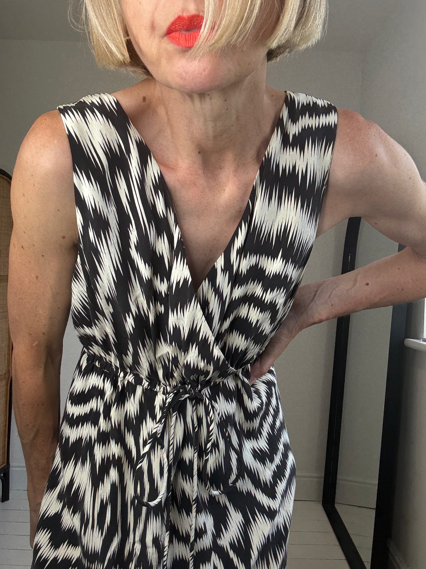 JAEGER mono print dress