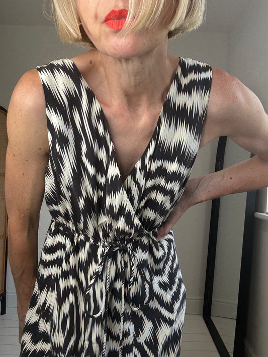 JAEGER mono print dress