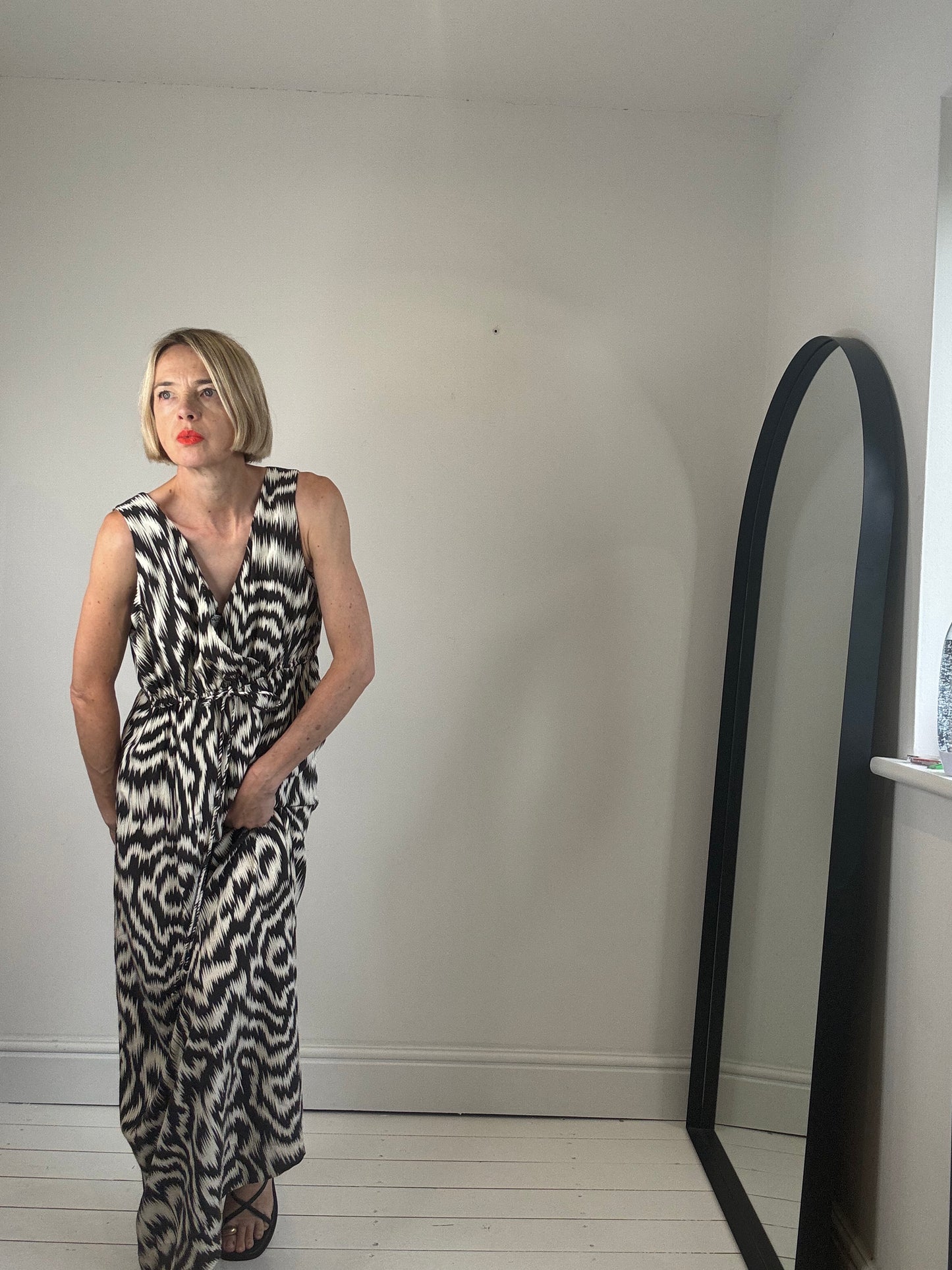 JAEGER mono print dress