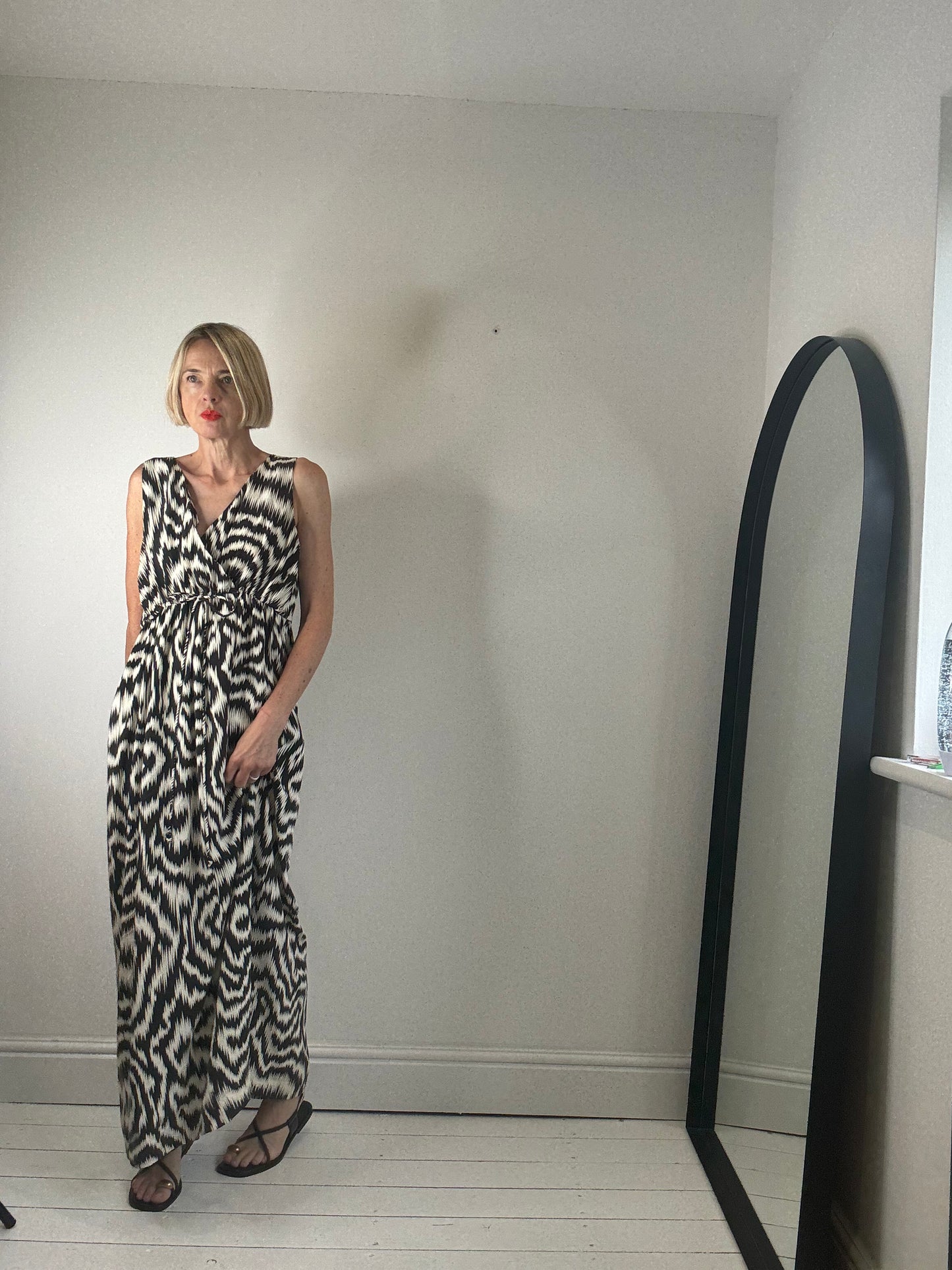 JAEGER mono print dress