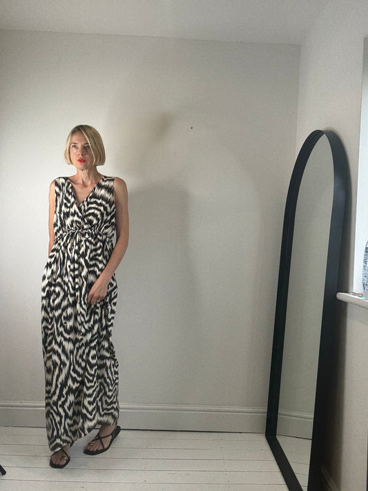 JAEGER mono print dress
