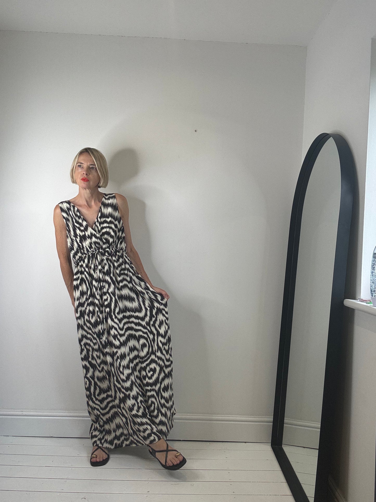 JAEGER mono print dress