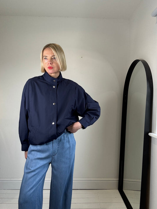 VINTAGE popper front windbreaker