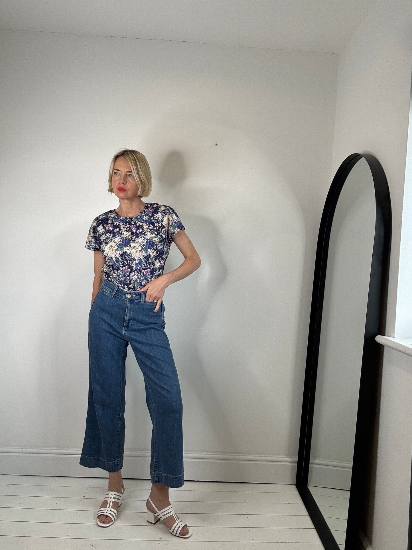 VINTAGE floral blouse