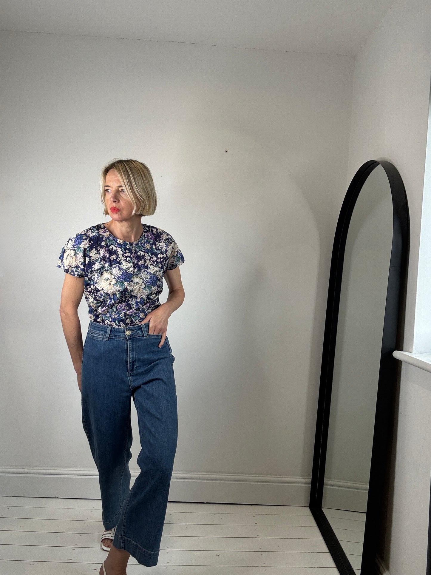 VINTAGE floral blouse