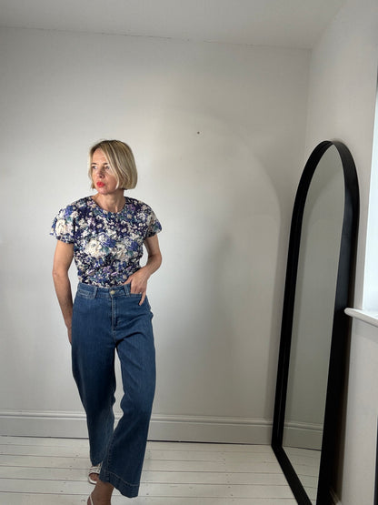 VINTAGE floral blouse