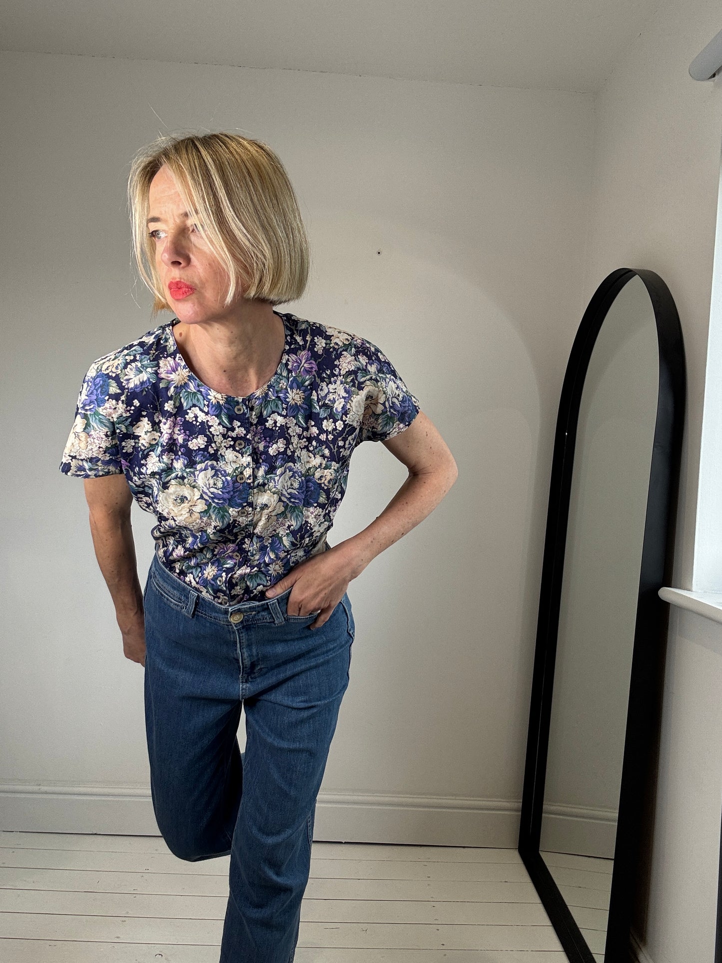 VINTAGE floral blouse