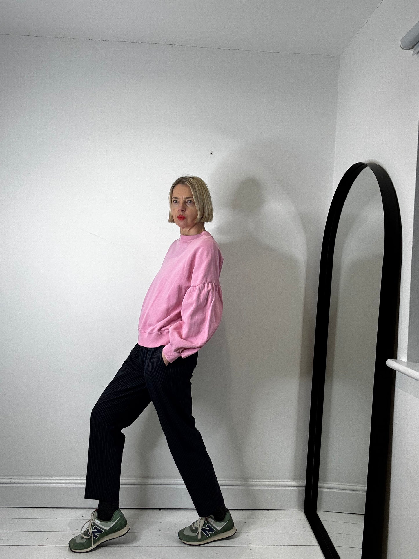 Navy tailored jogger trousers