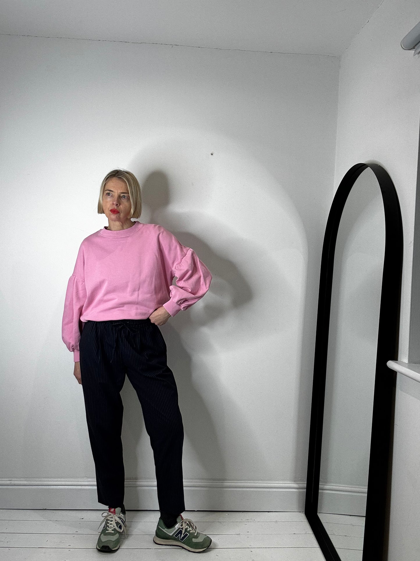 Navy tailored jogger trousers