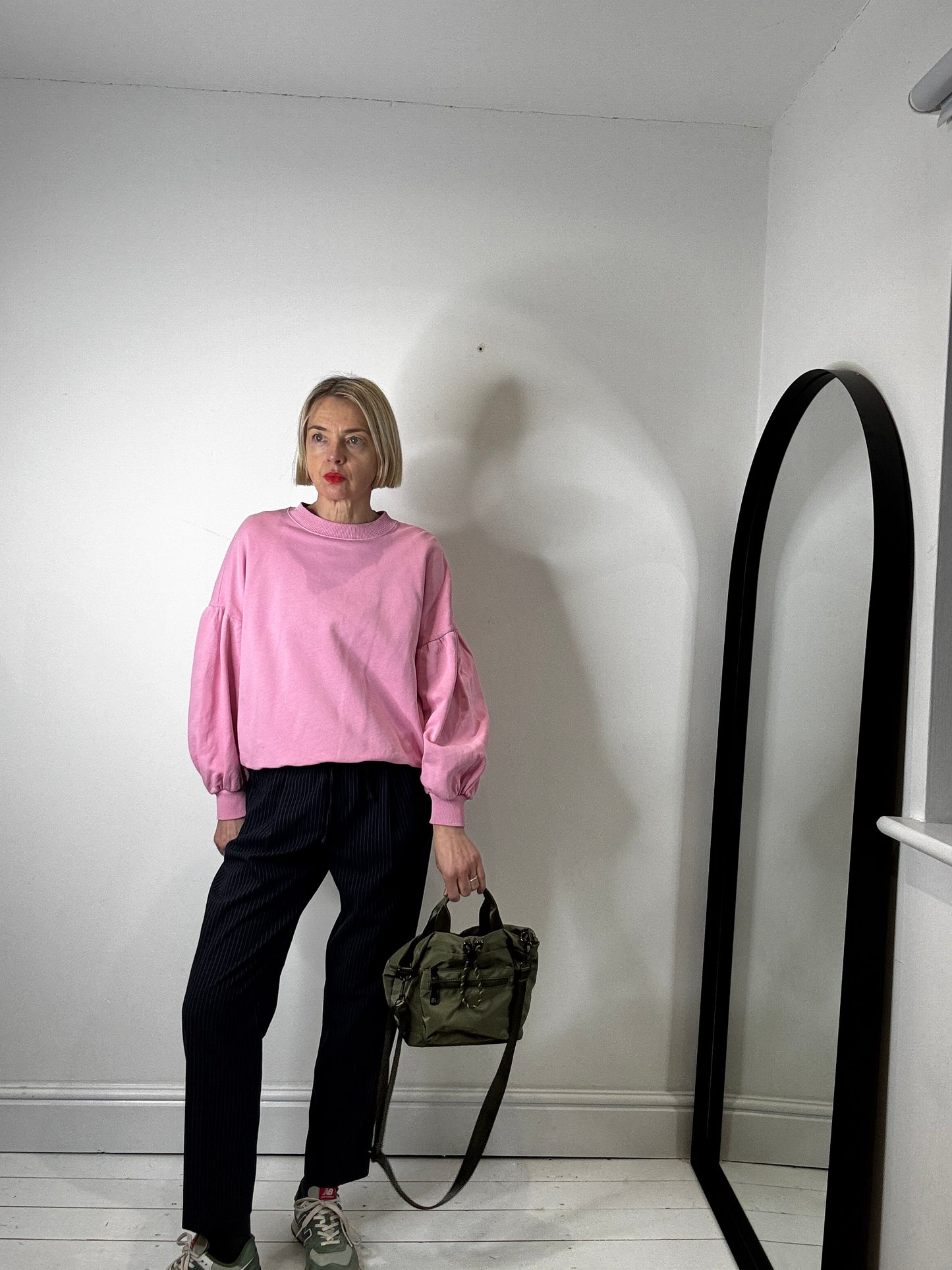 Navy tailored jogger trousers