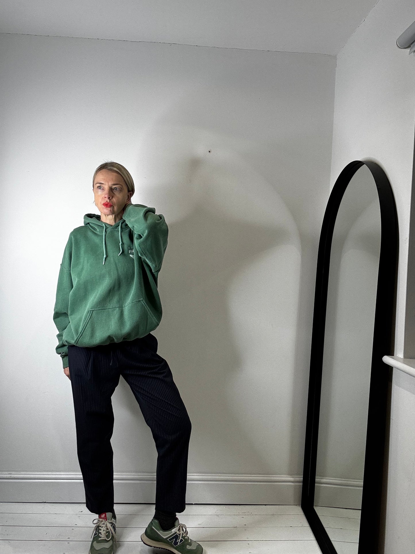 Navy tailored jogger trousers