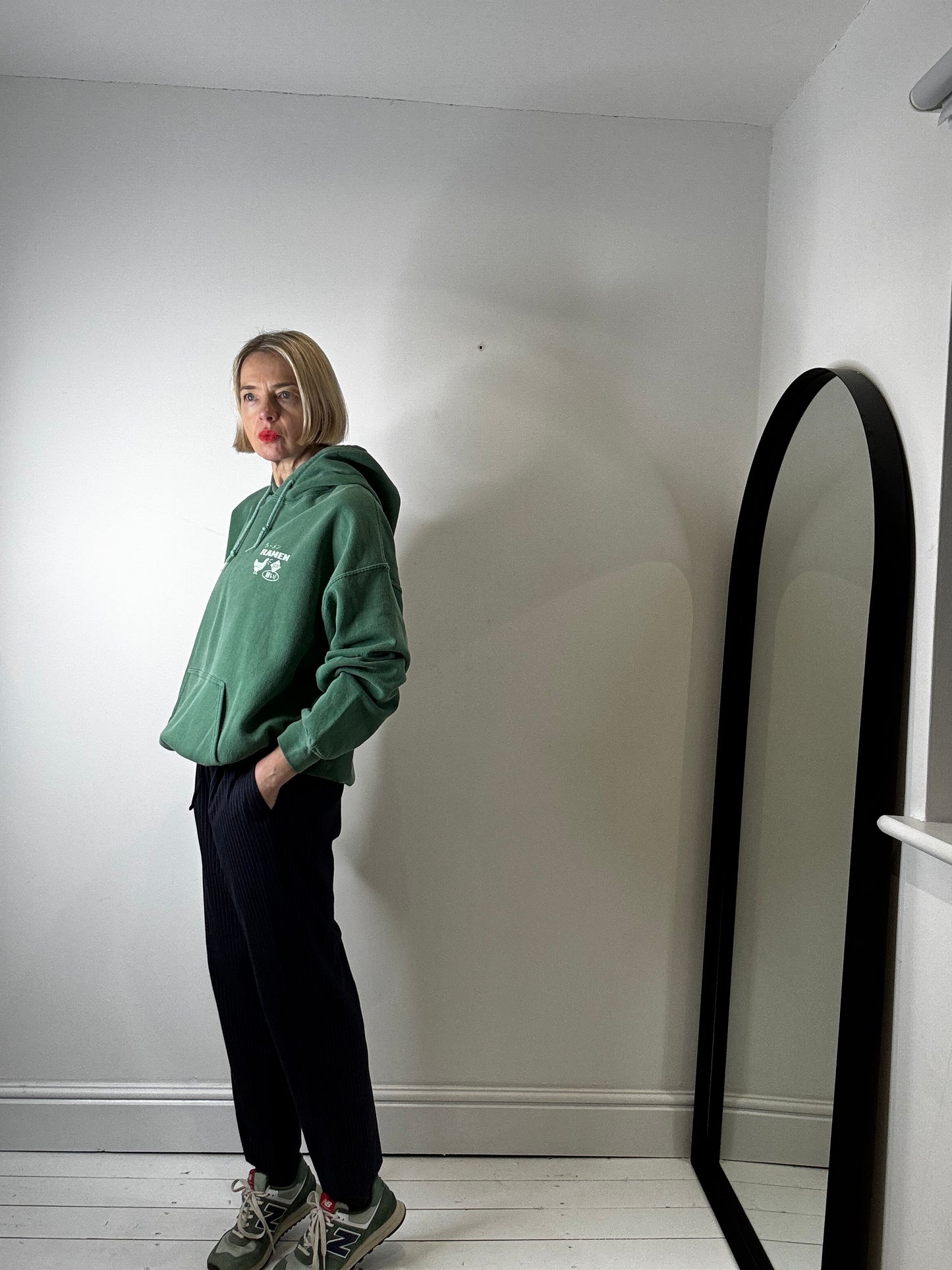 Navy tailored jogger trousers